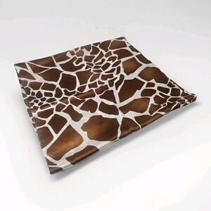 Vintage Carolene Rose Luxury Silk Scarf 82" Length Abstract Giraffe Print Shawl